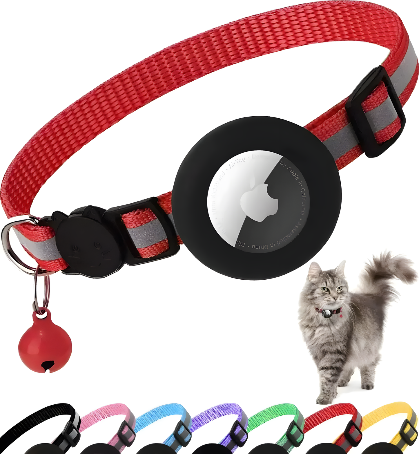 Cat Collar With Airtag Holder