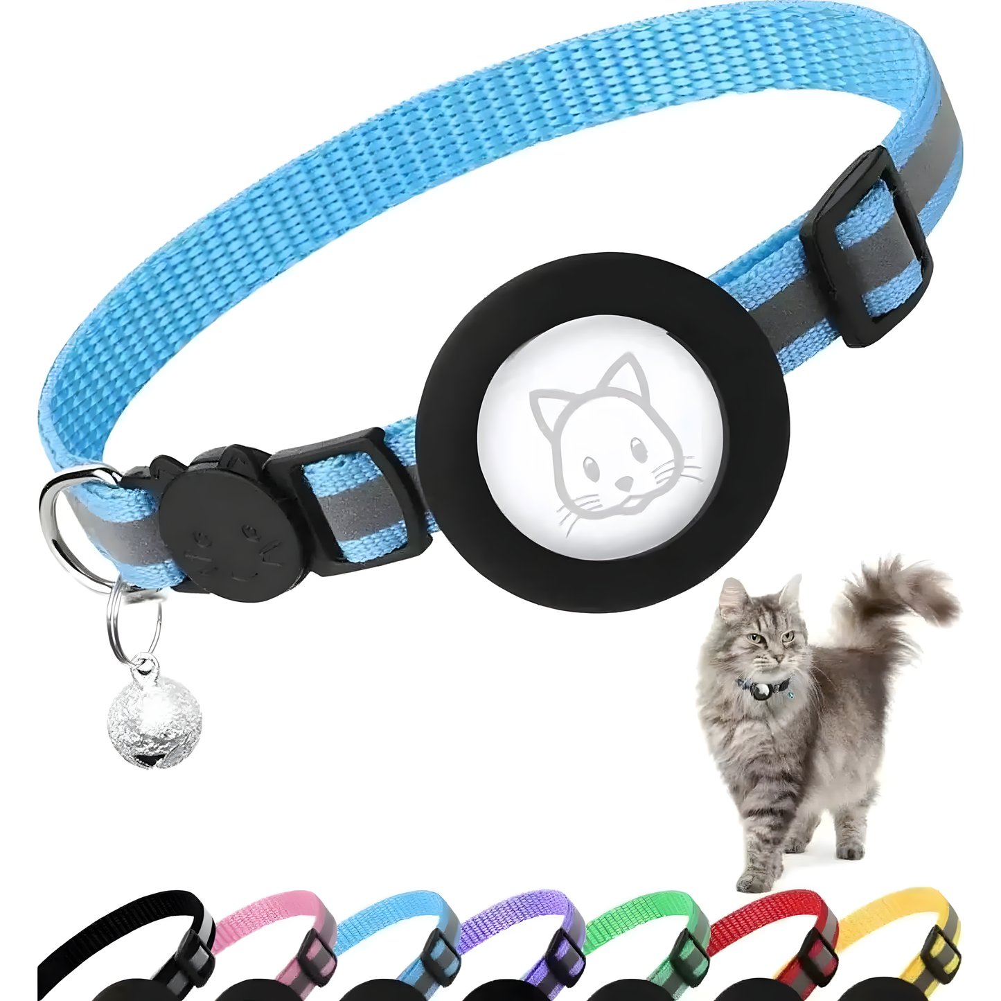 Cat Collar With Airtag Holder