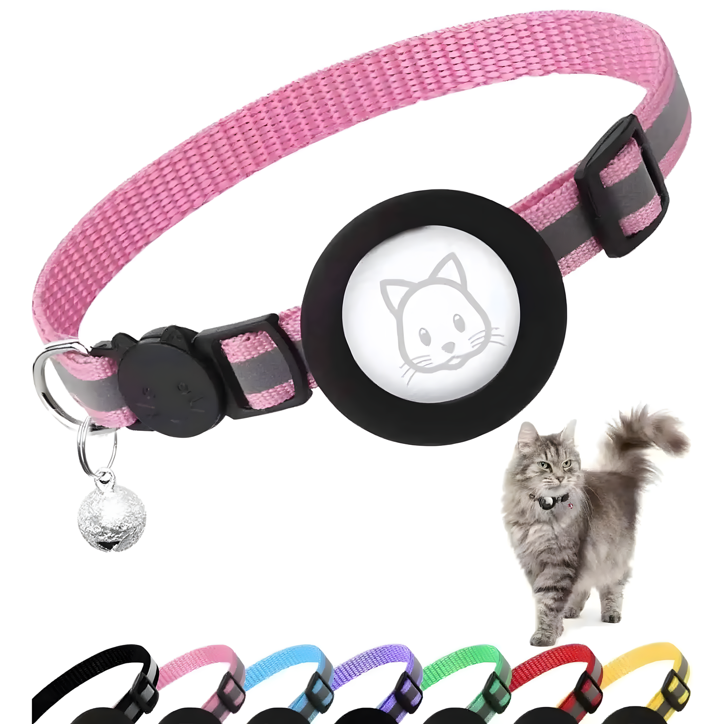 Cat Collar With Airtag Holder