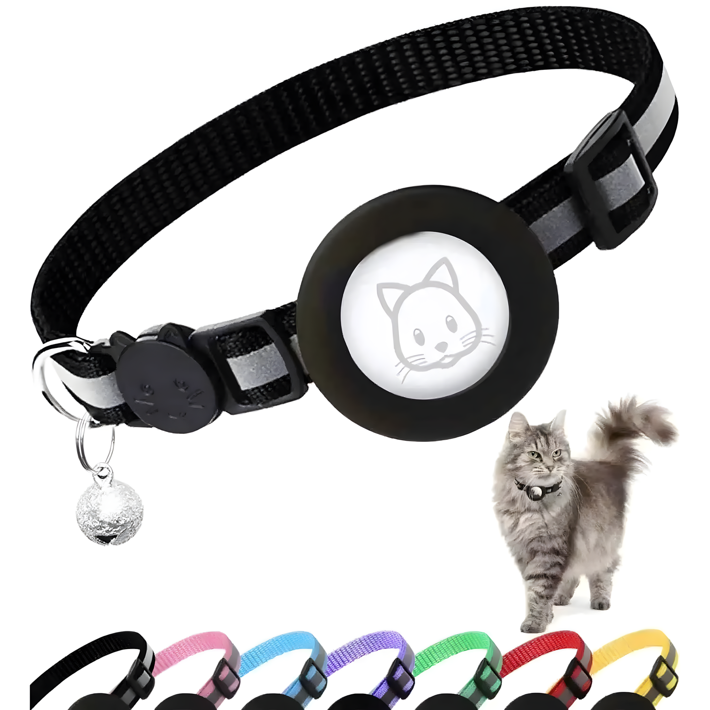 Cat Collar With Airtag Holder