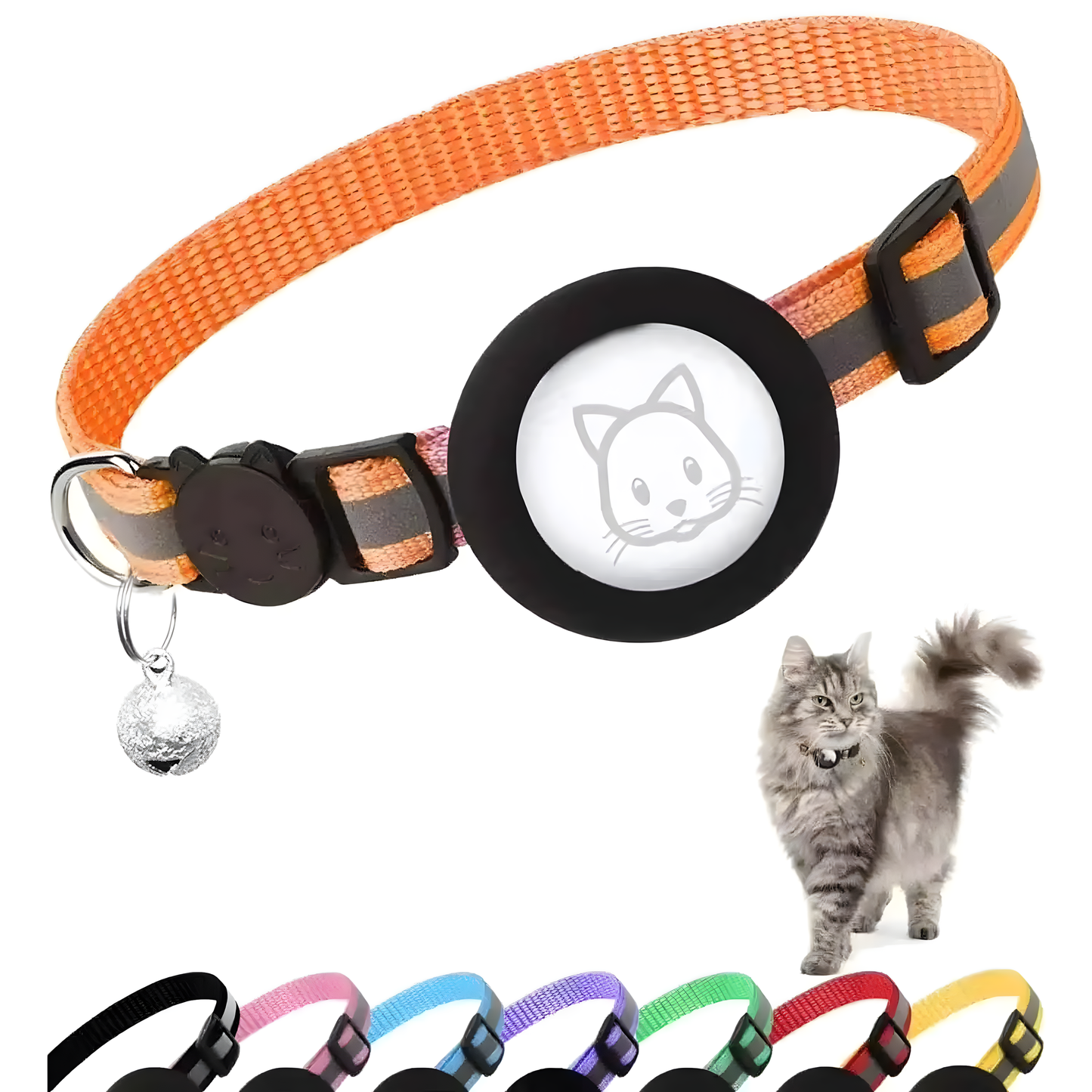 Cat Collar With Airtag Holder